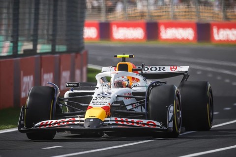 MELBOURNE, AUSTRALIA - MARCH 14: Yuki Tsunoda of Japan drives the Visa Cash App Racing Bulls F1