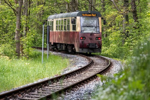 Selketalbahn railcar near Harzgerode