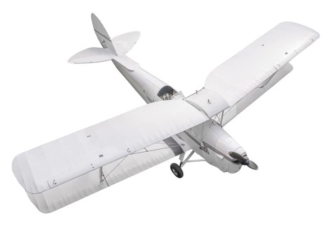 Isolated Vintage Biplane Aircraft From Above