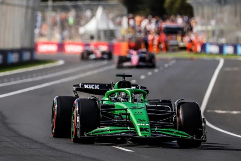 MELBOURNE, AUSTRALIA - MARCH 14: Nico Hulkenberg of Germany drives the Stake F1 Team Kick Sauber