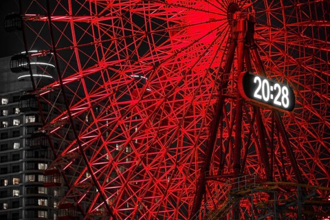 Cosmo clock Ferris wheel (Minato Mirai, Yokohama). Shooting Location: Yokohama-city kanagawa