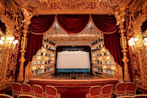 Interior view, theatre, Teatro La Fenice, Venice, Veneto, Italy, Europe