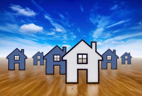 3D rendering of an real estate concept