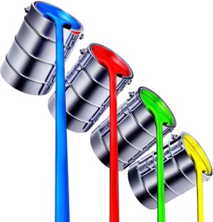 high resolution 3D rendering of a color concept