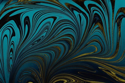 Ebru marbling handmade art, traditional Ebru technique. abstract background of marble liquid ink