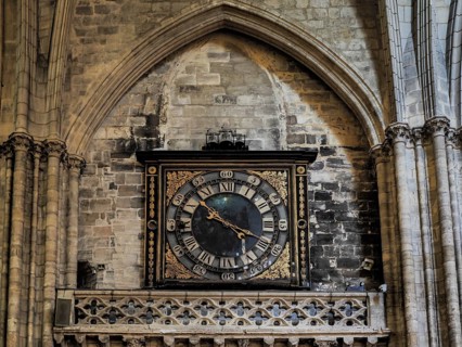 Old Clock in the Cathedral of St Andrew in Bordeaux