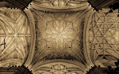 Plenty of interesting details in this Seville Spain Cathedral Interior - 400 years old