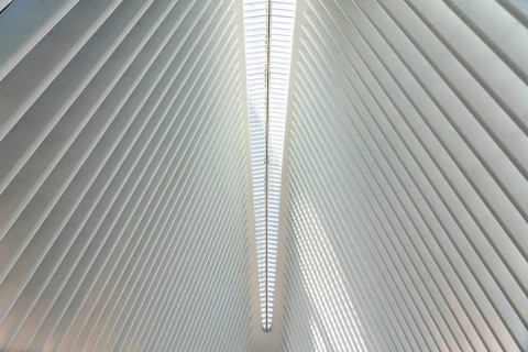 New York, United States of America, September 19, 2019: Interior view of the World Trade Center