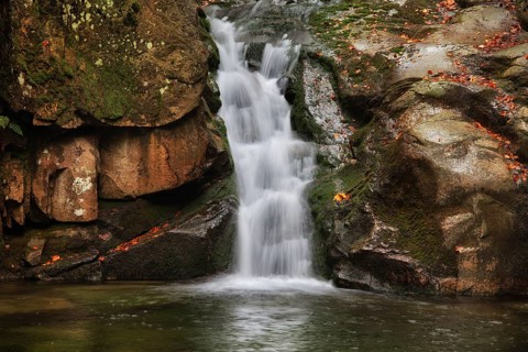 Podgornej Waterfall in Przesieka, Karkonosze Mountains, Poland, Europe