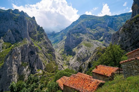 Naranjo de Bulnes peak Urriellu in Picos de Europa of Asturias Spain