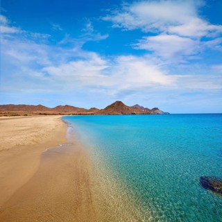 Almeria Playa de los Genoveses beach in Cabo de Gata Spain