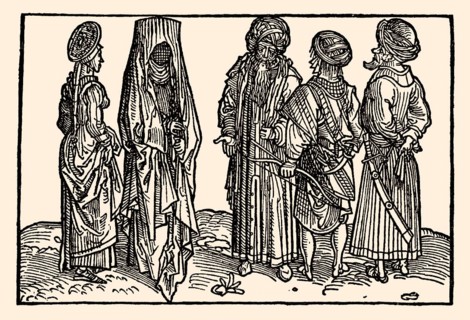Saracens and Indian priests, Bernhard von Breidenbach, Peregrinatio in terram sanctam, 1486
