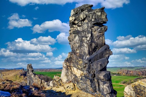 A photo of Devil's Wall in Harz mountain in Germany