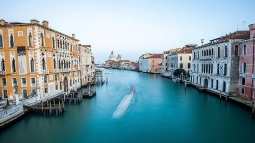 View from the Ponte dell'Academia onto the Grand Canal and the Basilica di Santa Maria Della