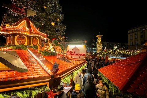 The Dresden Striezelmarkt is a Christmas market in Dresden. It has been held in Advent since 1434,