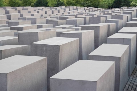 The Memorial to the Murdered Jews of Europe designed by architect Peter Eisenman. Berlin,