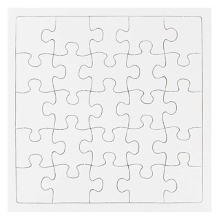 Blank puzzle pieces