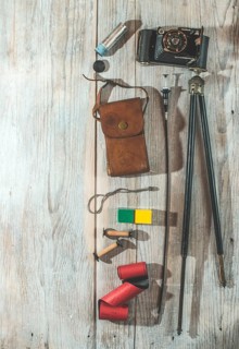 Vintage photo camera and photographic supplies and accessories