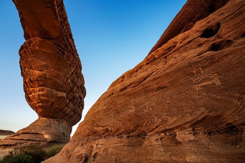 Rainbow Rock, The Arch, Hail Region, Al Ula, Saudi Arabia, Asia