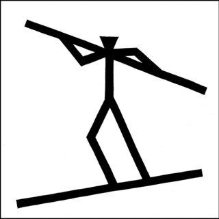 Illustration line drawing balancing, india, asia