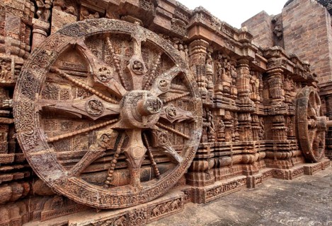 Chariot wheel of the Sun temple at Orrisa India