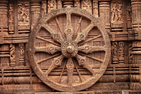 Chariot wheel of the Sun temple at Orrisa India