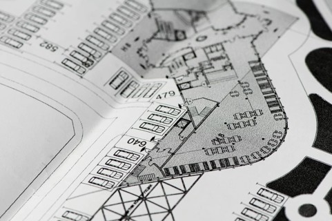 Vector blueprint. Architect house plan
