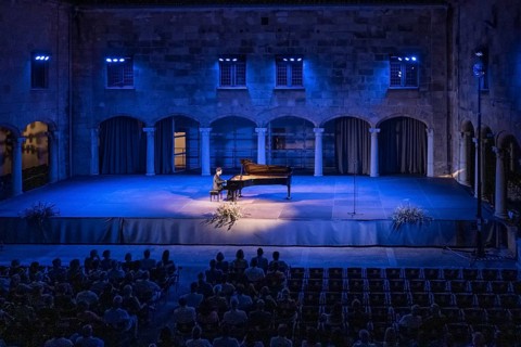 Can Çakmur, solo piano concert, Brahms Pollença festival, Majorca, Balearic Islands, Spain, Europe