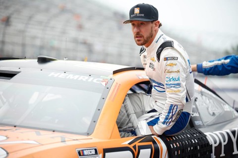 Daniel Hemric gets ready for the USA Today 301 in Concord, NH, USA, North America