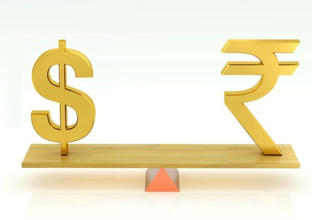 Balancing, united states, dollar and indian rupee, india, asia