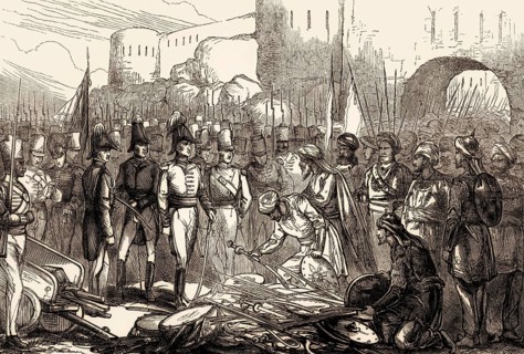 Surrender of Asirgarh Fort, Third Anglo-Maratha War, India, 1819, From British Battles on Land and
