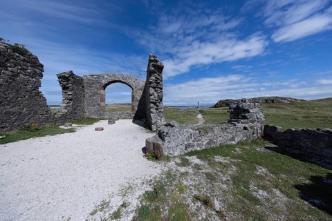 Ruins of the ruined St Dwynwen Church, Llanddwynn Island, Newborough, Anglesey, Wales, Great