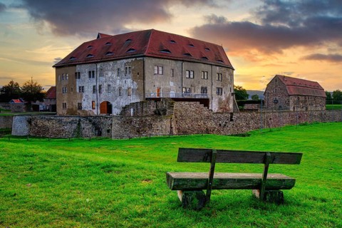 The fortress Heldrungen is a fortress with two moats in Thuringia Germany
