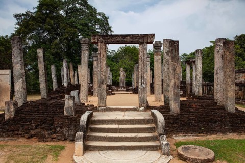 Polonnaruwa - the ruins of an ancient temple, traces of an ancient highly developed civilization.