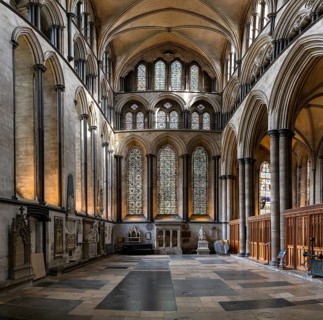 Salisbury, United Kingdom, 8 September, 2022: interior view of the Saint Martin's Chapel in