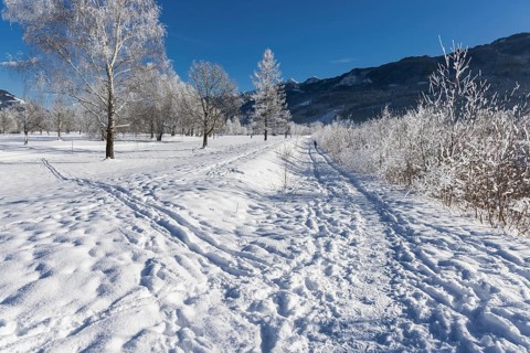 Winter, snow, cross-country skiing, hiking, winter hike, mountains, Hohe Tauern, Pinzgau