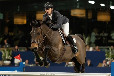 Julien Epaillard of France competes in 1.60m FEI Jumping World Cup at Jumping Amsterdam in