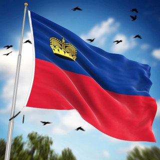 Flag of Liechtenstein, This is a computer generated and 3d rendered image