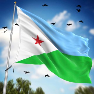 Flag of Djibouti, This is a computer generated and 3d rendered image