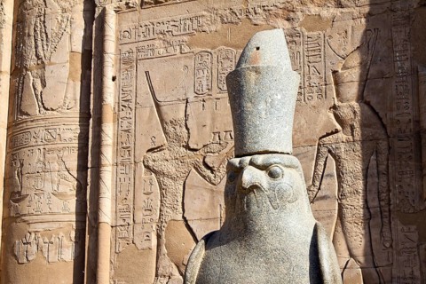Africa, Egypt, Edfu, Temple of Horus, imposing building from the Ptolemaic period. Austria, Africa