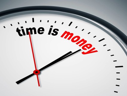 An image of a nice clock with time is money