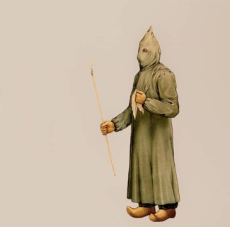 A physician wearing a plague preventive costume, 17th century