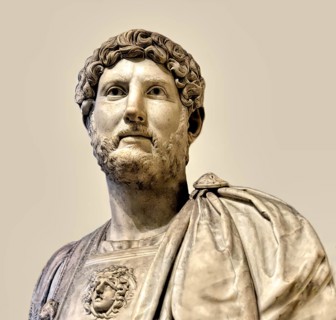 Hadrian or Publius Aelius Hadrianus Augustus, 76 - 138, Roman emperor, digitally edited