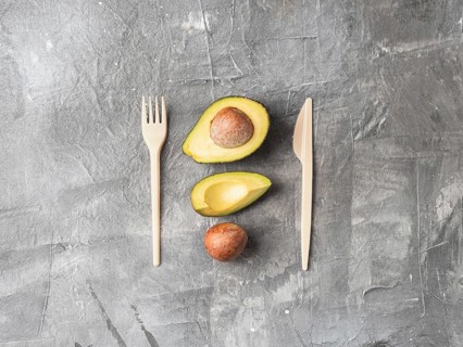 Avocado Seeds Biodegradable Single-Use Cutlery. Bioplastic - Great alternative to plastic