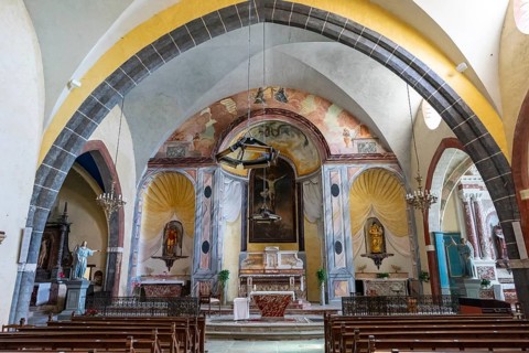 Church of Saint-Michel, Romanesque building from the (13th century) Cathar castle of Saissac,