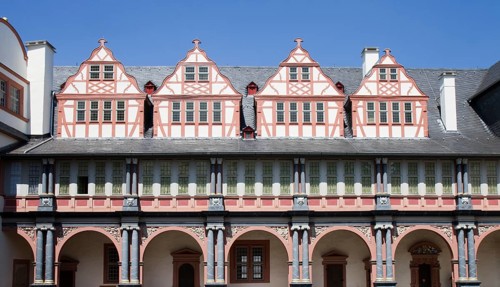 Inner Square of castle Weilburg, Hesse, Germany Weilburg, Germany, Europe