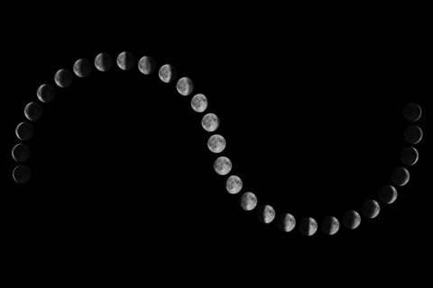 Phases of the Moon. Lunar cycle.