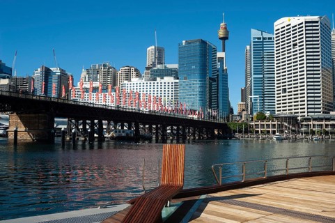 2018-05-07, Sydney, New South Wales, Australia, A view from Darling Harbour to the skyline of