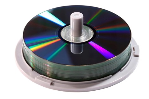 DVD, CD, for storing data, data carrier, on spindle, Manitoba, Canada, USA, North America