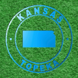 Map of Kansas, Forest with Water Map, CO2 Reduction